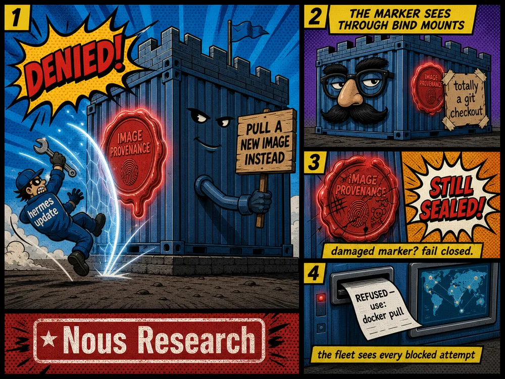 Illustration for Provenance Checks for Container Updates — PR #95722. Read the accompanying story for the contribution and source.