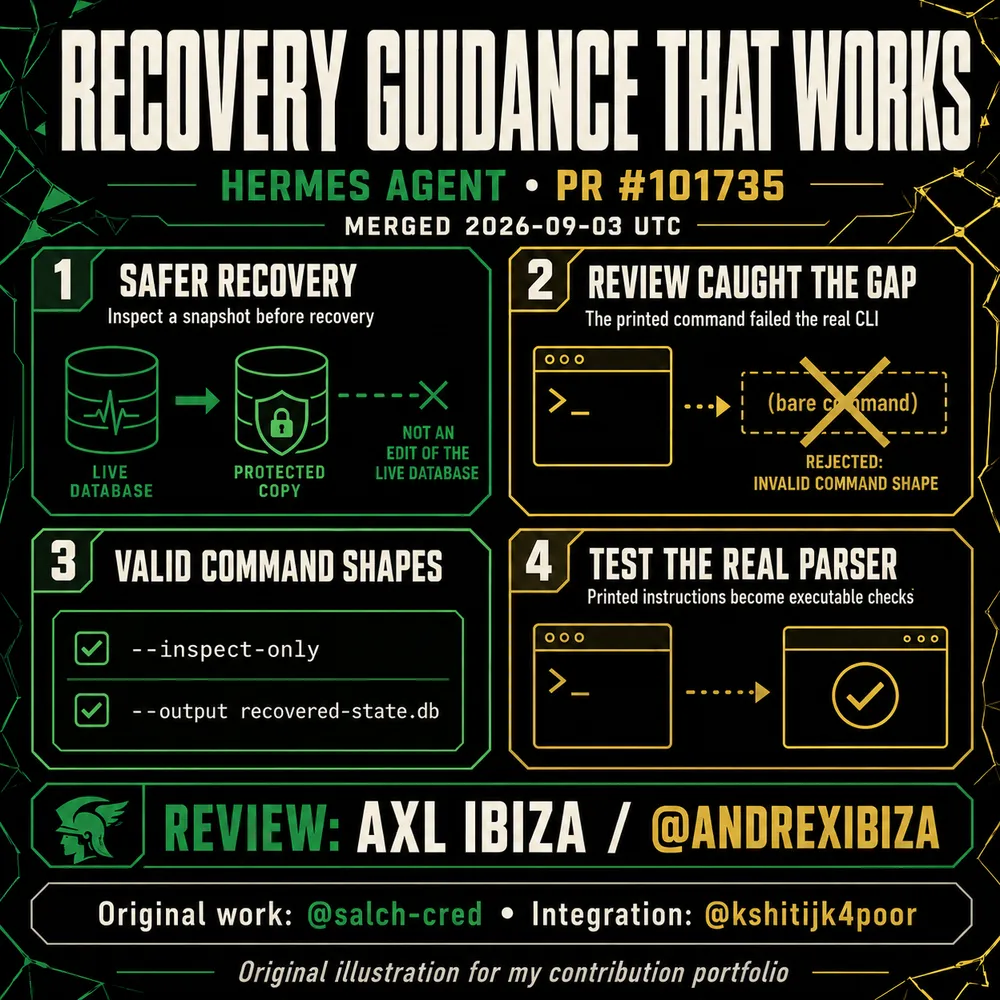 Illustration for Safe Recovery Guidance — PR #101735. Read the accompanying story for the contribution and source.