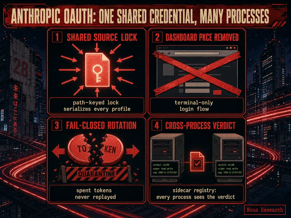 Illustration for Shared Credentials Across Profiles and Processes — PR #98245. Read the accompanying story for the contribution and source.