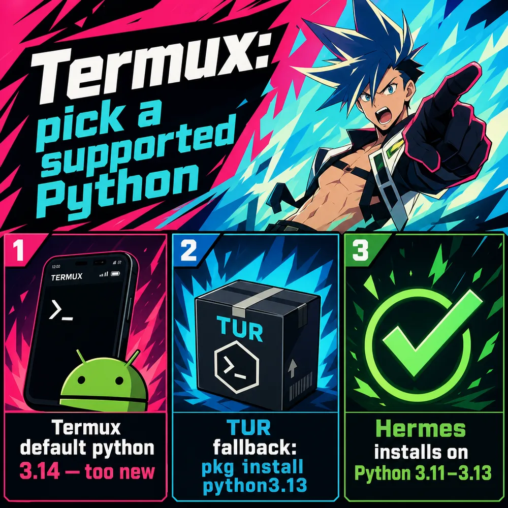 Illustration for Reliable Hermes Installation on Android — PR #100574. Read the accompanying story for the contribution and source.