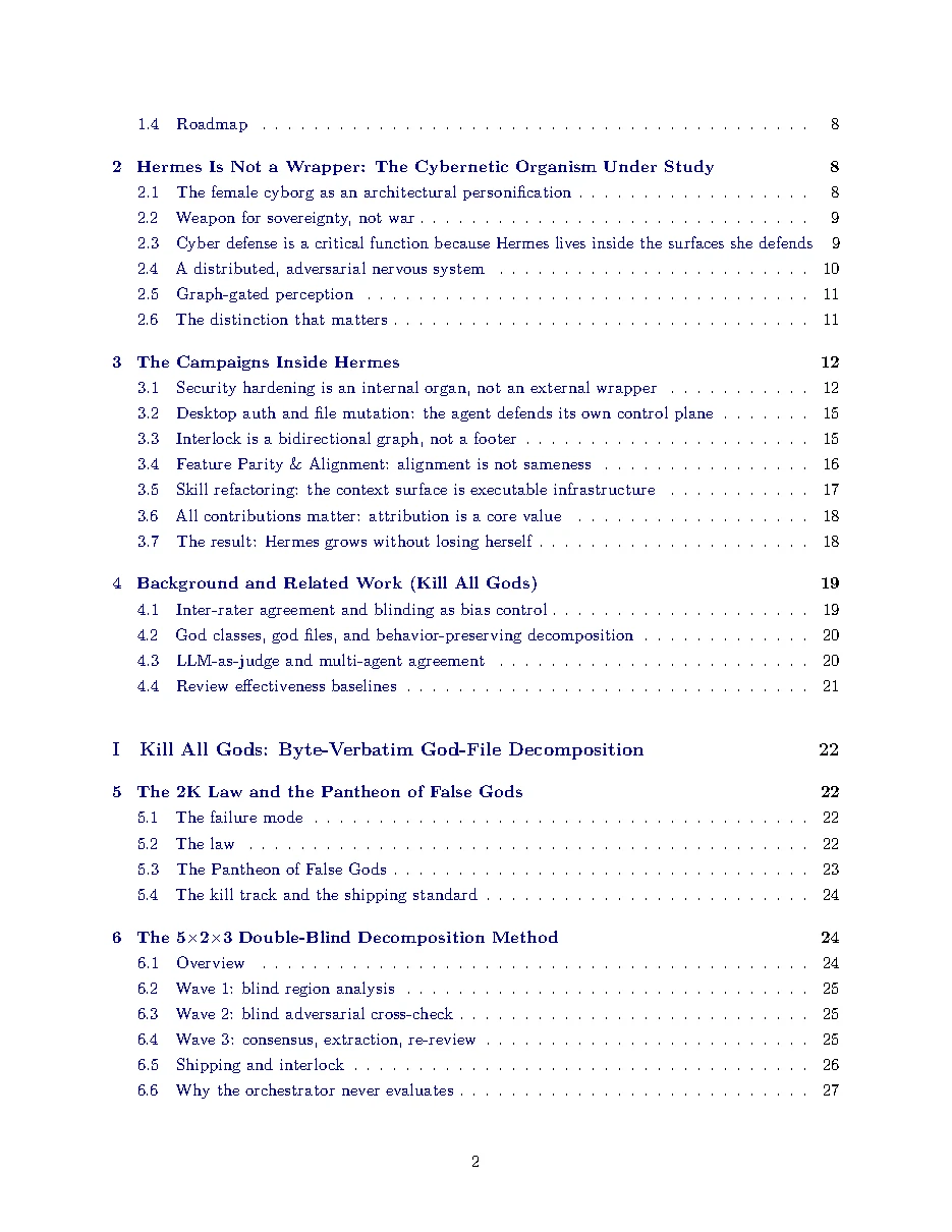 Original page 2 of All Gods Must Die: Adversarially Verified Transformation. The complete reading text appears above.