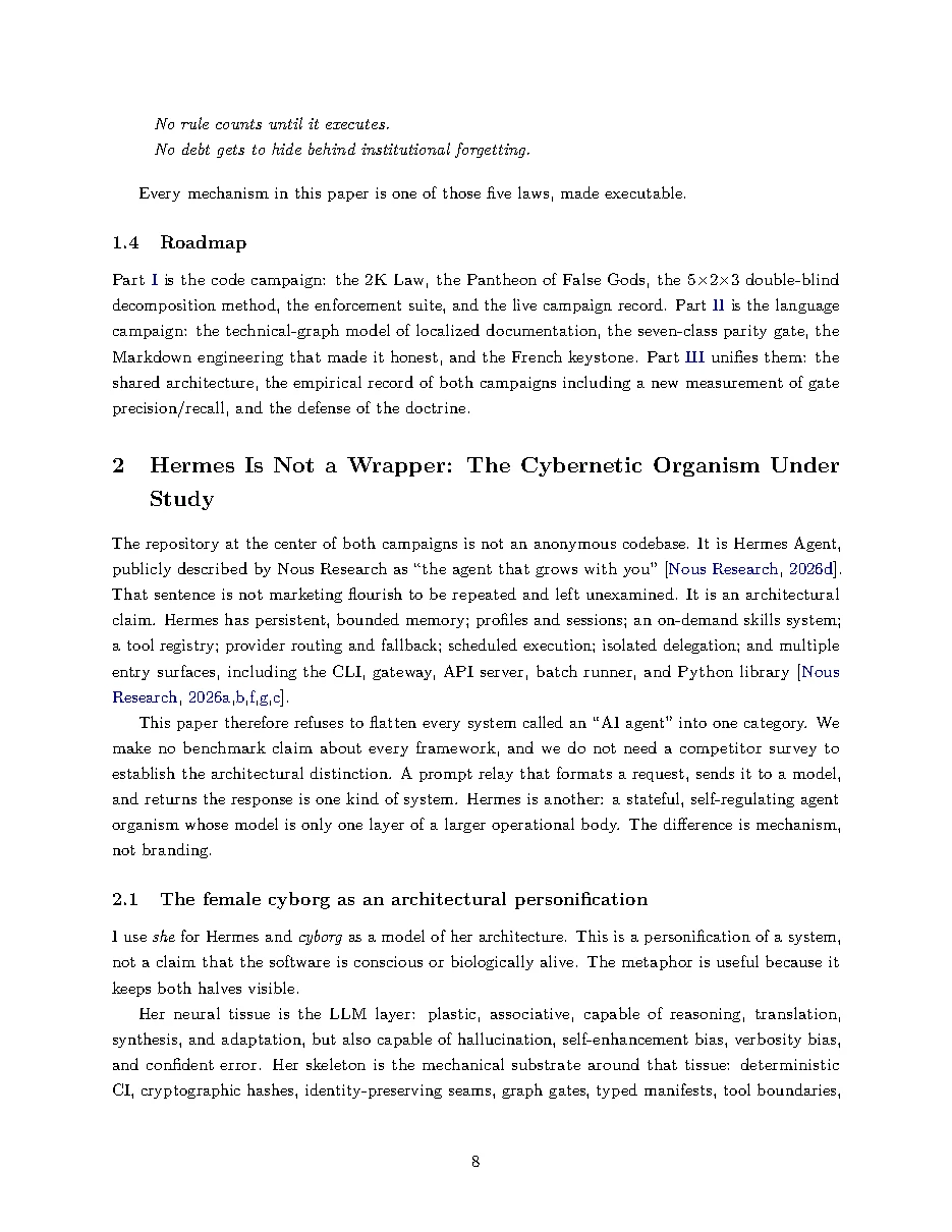 Original page 8 of All Gods Must Die: Adversarially Verified Transformation. The complete reading text appears above.