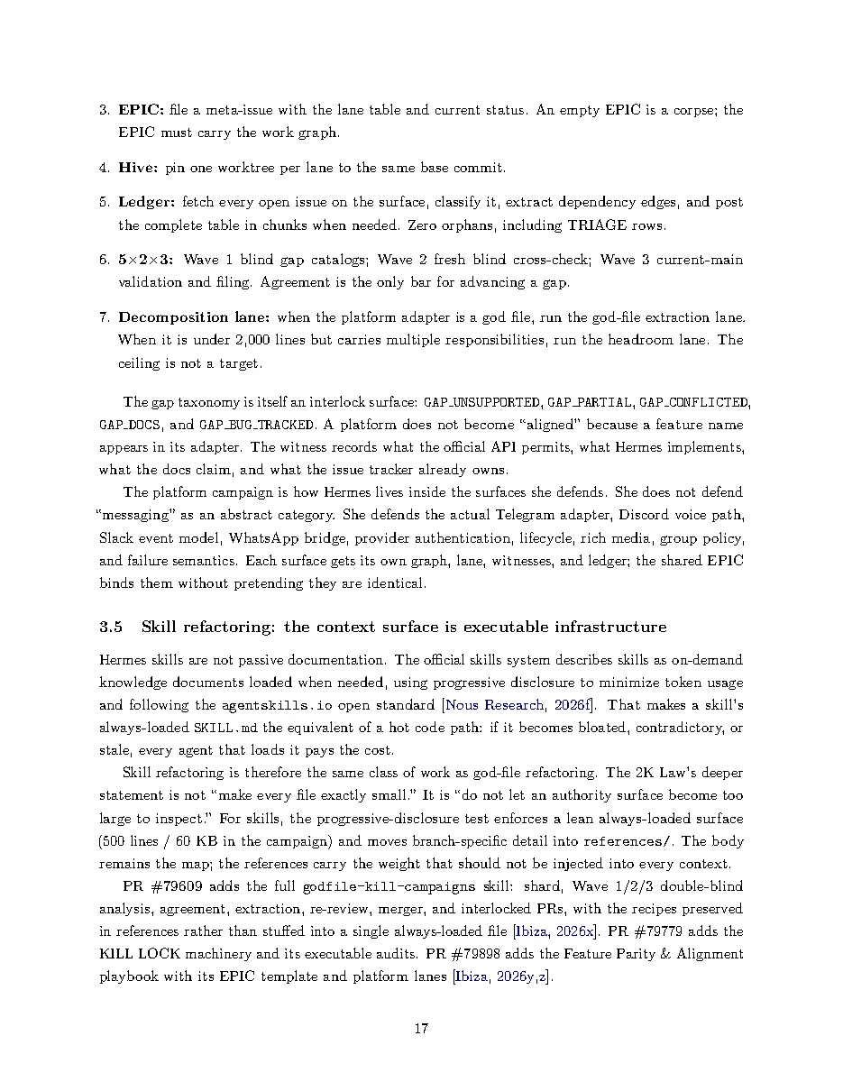 Original page 17 of All Gods Must Die: Adversarially Verified Transformation. The complete reading text appears above.