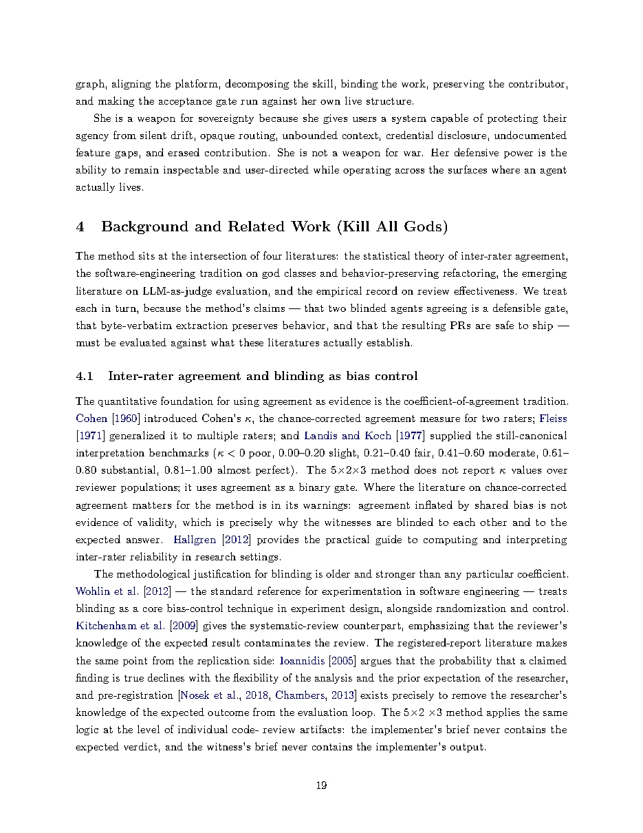 Original page 19 of All Gods Must Die: Adversarially Verified Transformation. The complete reading text appears above.
