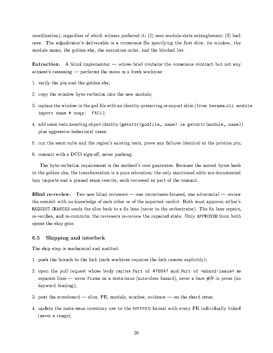 Original page 26 of All Gods Must Die: Adversarially Verified Transformation. The complete reading text appears above.