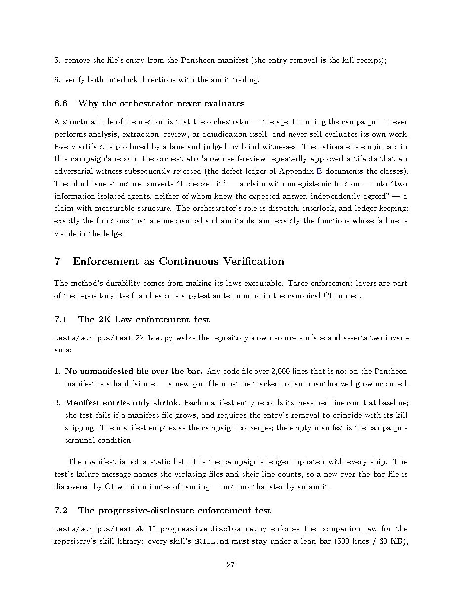 Original page 27 of All Gods Must Die: Adversarially Verified Transformation. The complete reading text appears above.