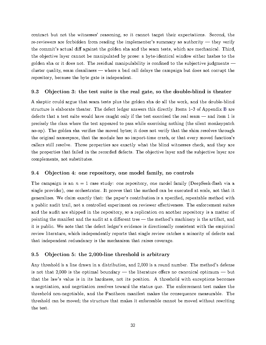 Original page 32 of All Gods Must Die: Adversarially Verified Transformation. The complete reading text appears above.