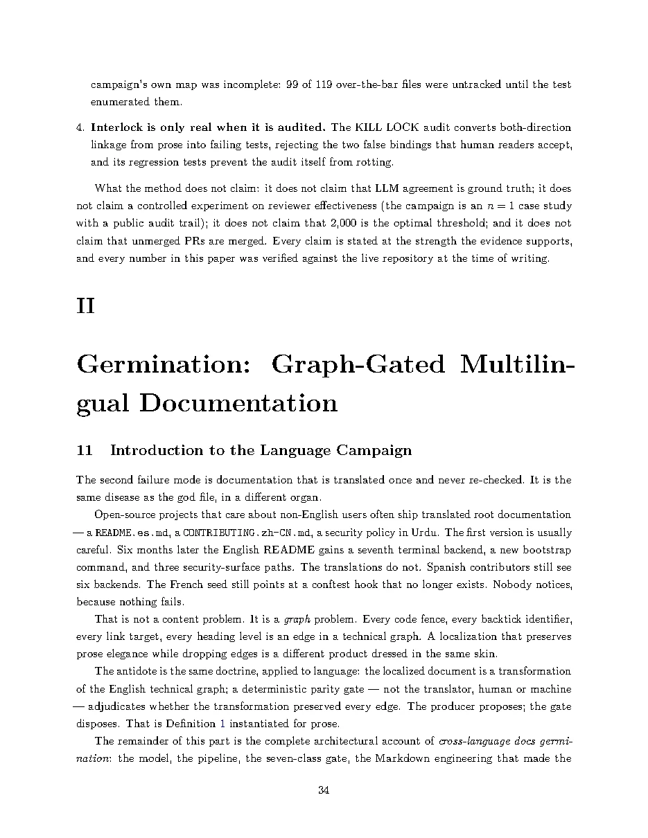 Original page 34 of All Gods Must Die: Adversarially Verified Transformation. The complete reading text appears above.