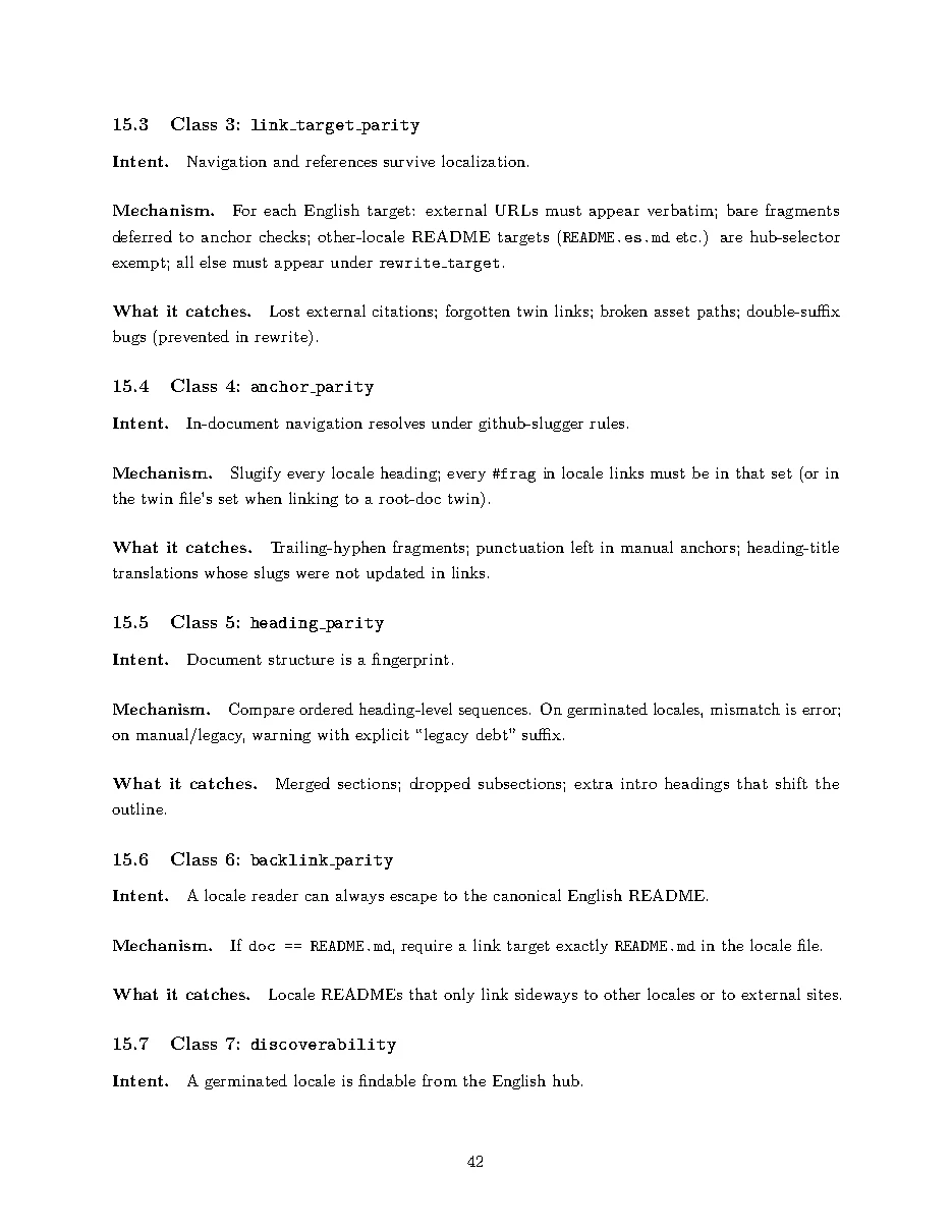 Original page 42 of All Gods Must Die: Adversarially Verified Transformation. The complete reading text appears above.