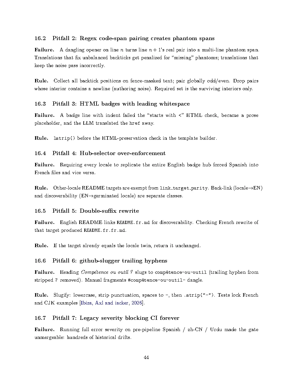 Original page 44 of All Gods Must Die: Adversarially Verified Transformation. The complete reading text appears above.