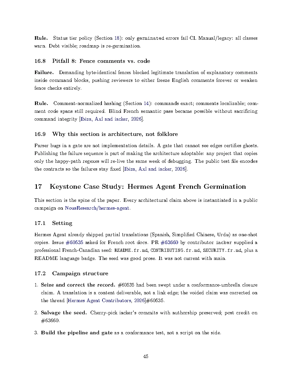 Original page 45 of All Gods Must Die: Adversarially Verified Transformation. The complete reading text appears above.
