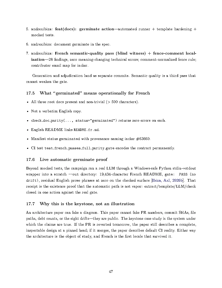 Original page 47 of All Gods Must Die: Adversarially Verified Transformation. The complete reading text appears above.