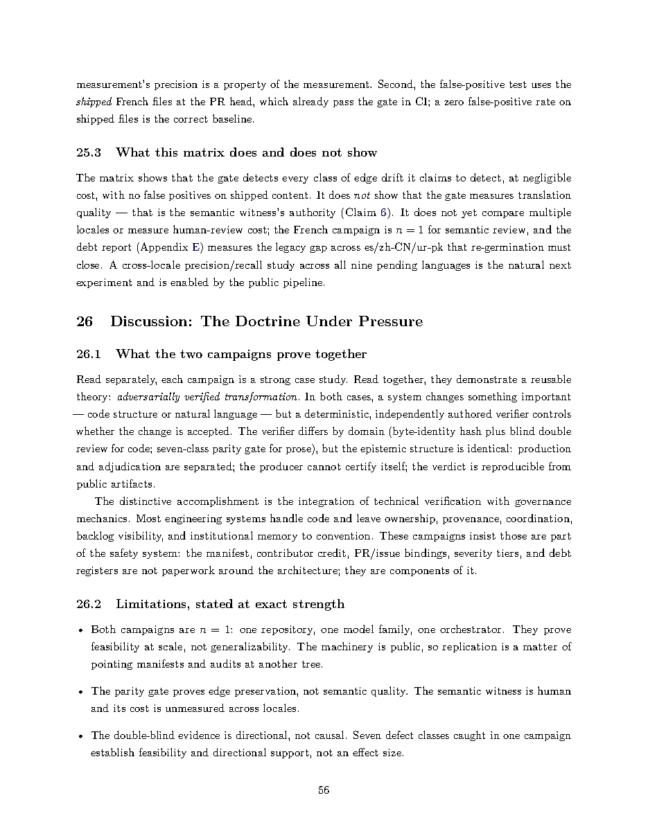 Original page 56 of All Gods Must Die: Adversarially Verified Transformation. The complete reading text appears above.