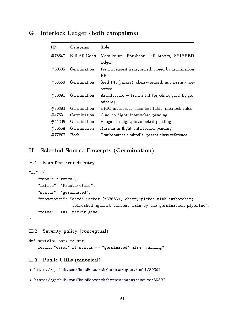 Original page 61 of All Gods Must Die: Adversarially Verified Transformation. The complete reading text appears above.