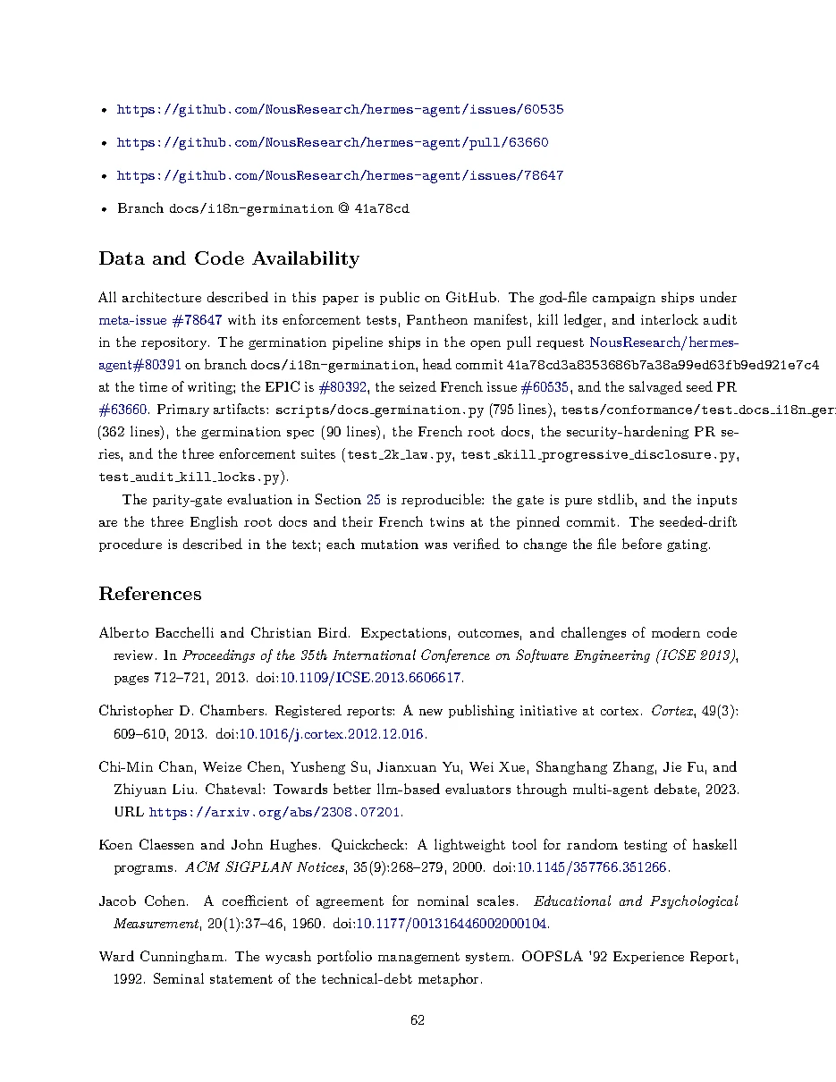 Original page 62 of All Gods Must Die: Adversarially Verified Transformation. The complete reading text appears above.