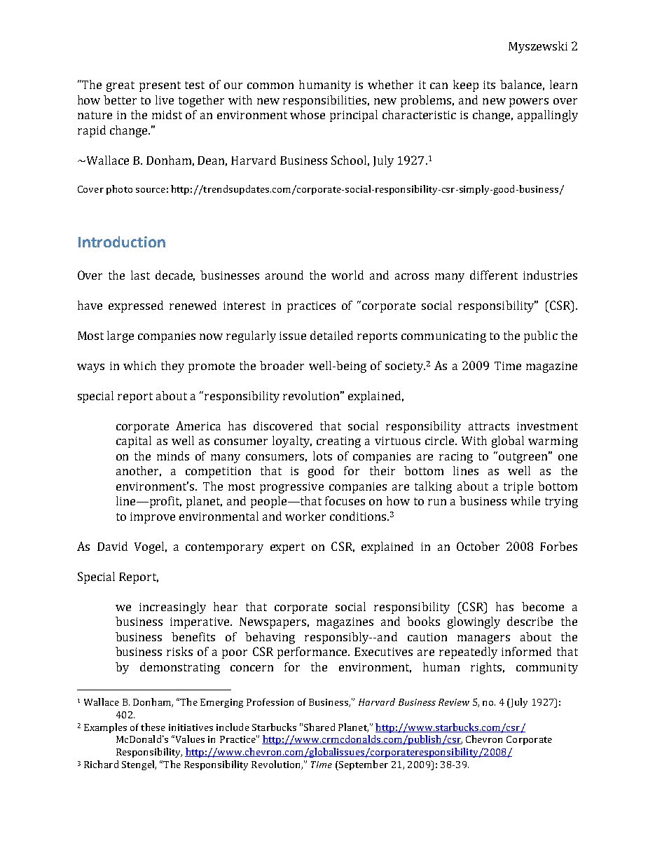 Original page 3 of Responsible Riches: The Intellectual Development of Corporate Social Responsibility, 1920–1960. The complete reading text appears above.