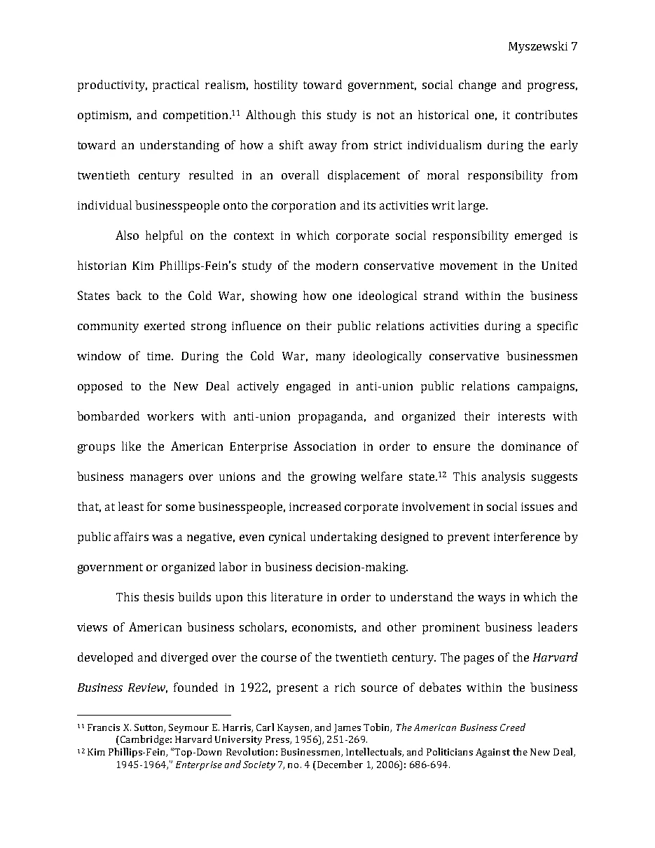 Original page 8 of Responsible Riches: The Intellectual Development of Corporate Social Responsibility, 1920–1960. The complete reading text appears above.