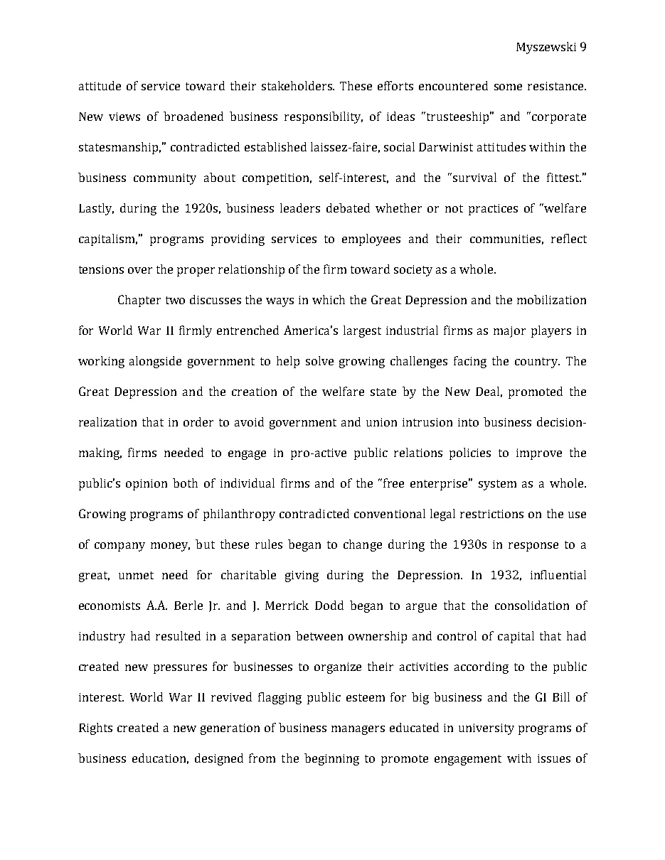 Original page 10 of Responsible Riches: The Intellectual Development of Corporate Social Responsibility, 1920–1960. The complete reading text appears above.