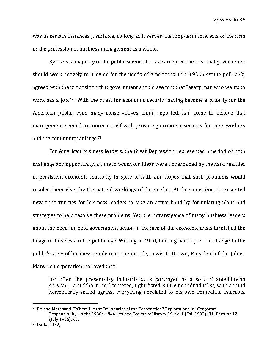 Original page 37 of Responsible Riches: The Intellectual Development of Corporate Social Responsibility, 1920–1960. The complete reading text appears above.