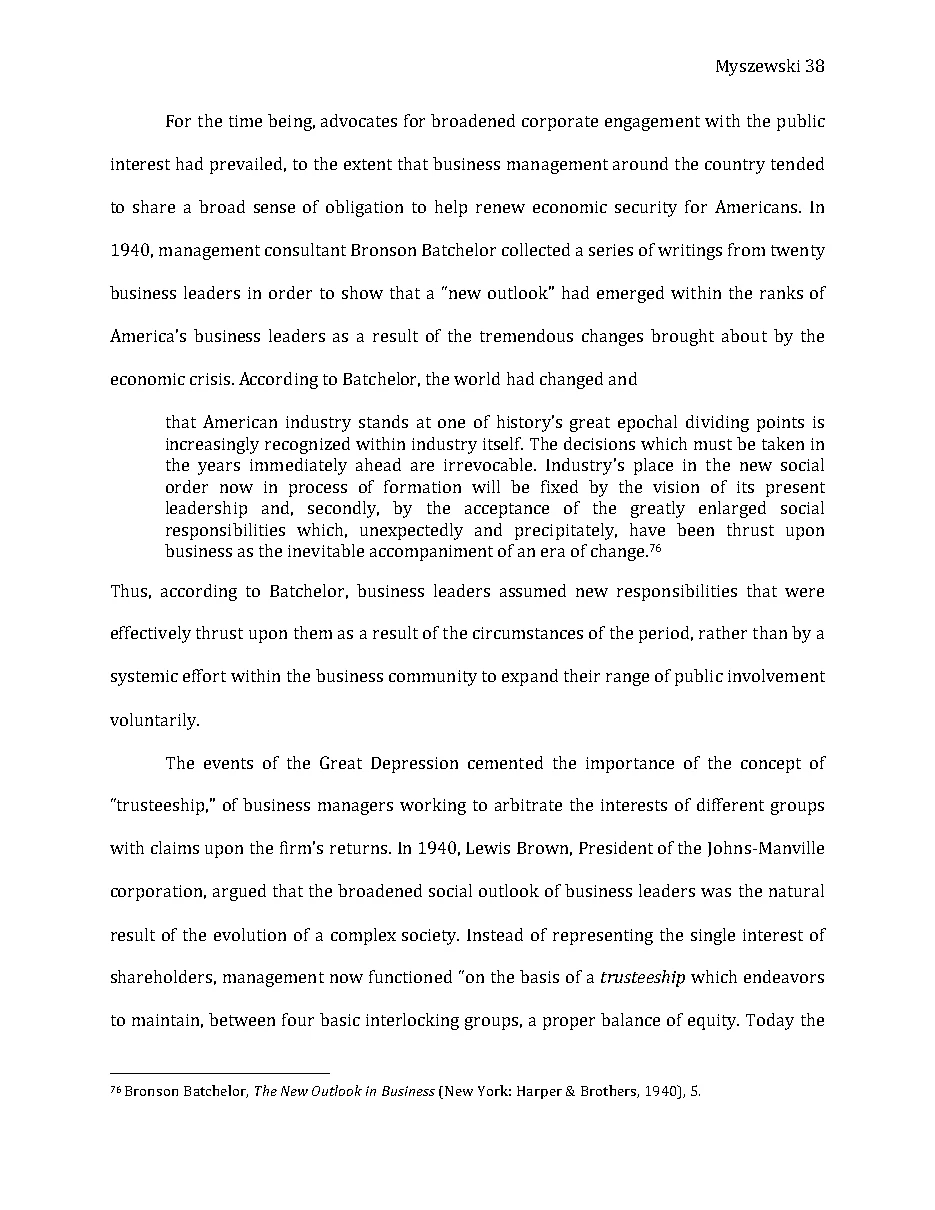 Original page 39 of Responsible Riches: The Intellectual Development of Corporate Social Responsibility, 1920–1960. The complete reading text appears above.