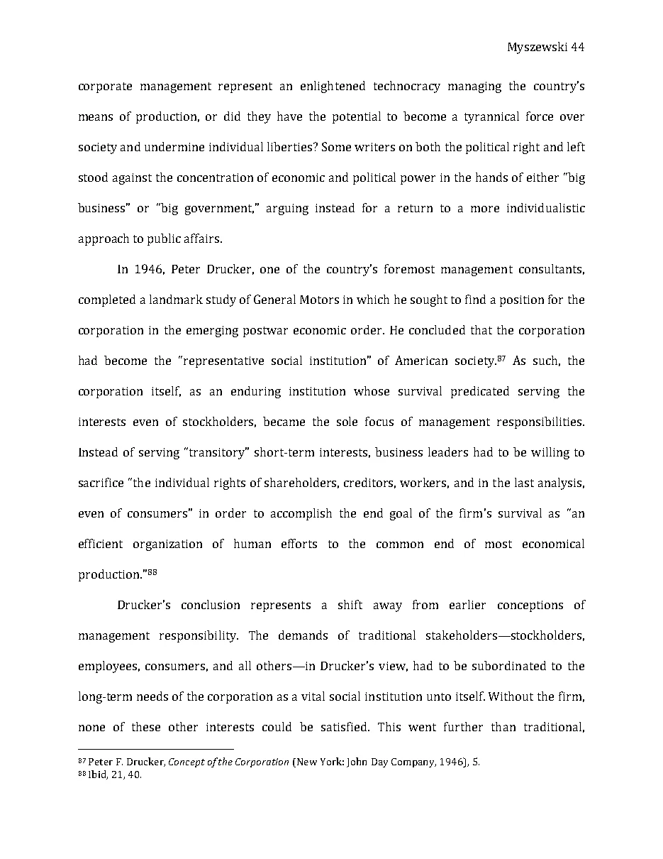 Original page 45 of Responsible Riches: The Intellectual Development of Corporate Social Responsibility, 1920–1960. The complete reading text appears above.