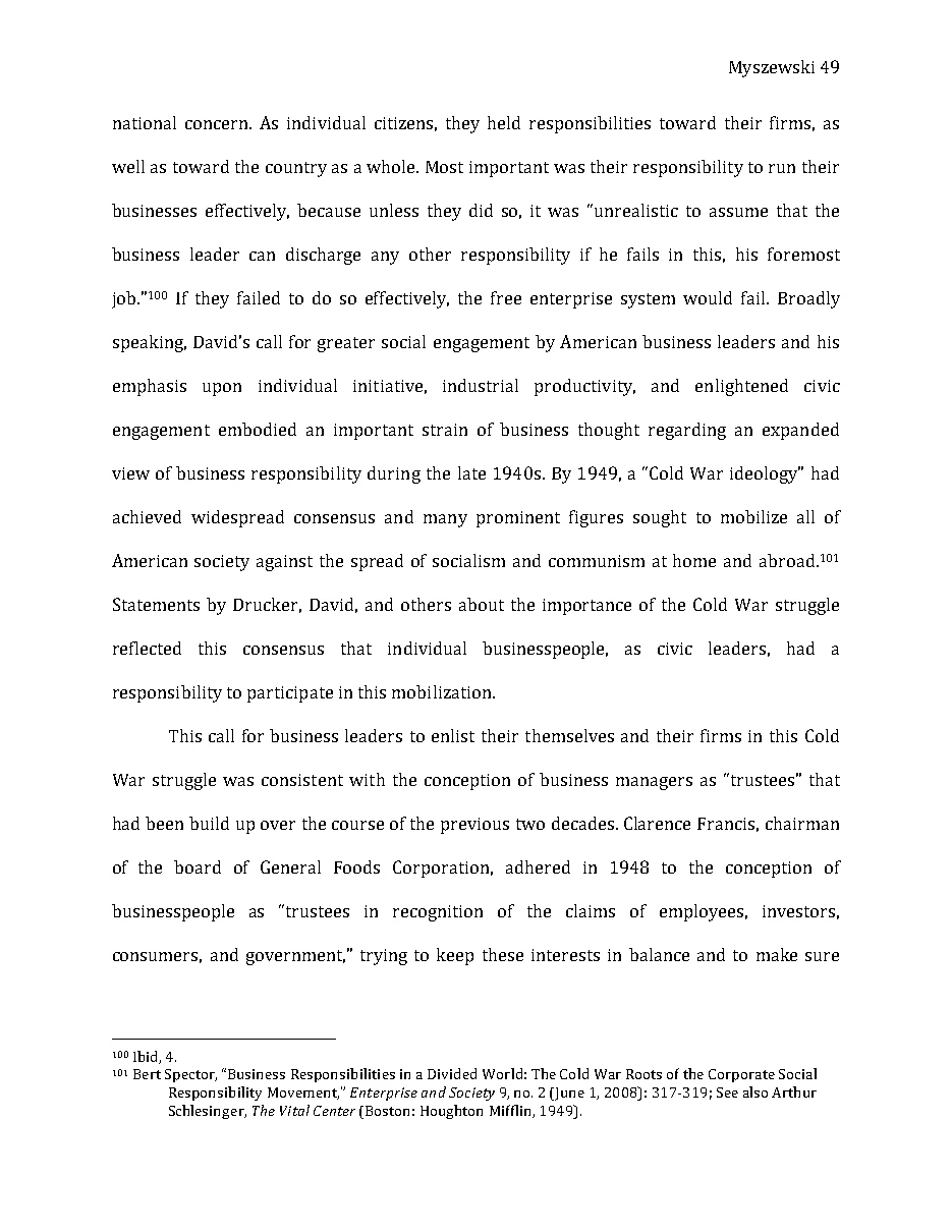 Original page 50 of Responsible Riches: The Intellectual Development of Corporate Social Responsibility, 1920–1960. The complete reading text appears above.