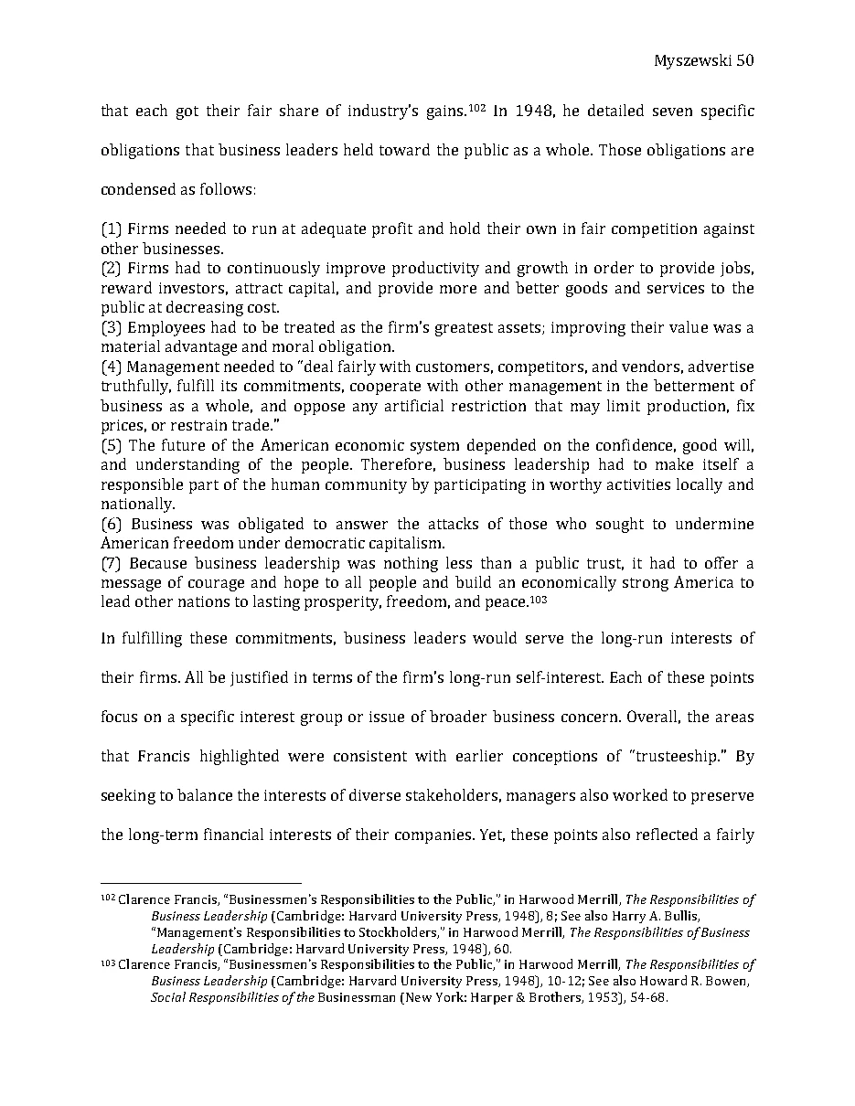 Original page 51 of Responsible Riches: The Intellectual Development of Corporate Social Responsibility, 1920–1960. The complete reading text appears above.