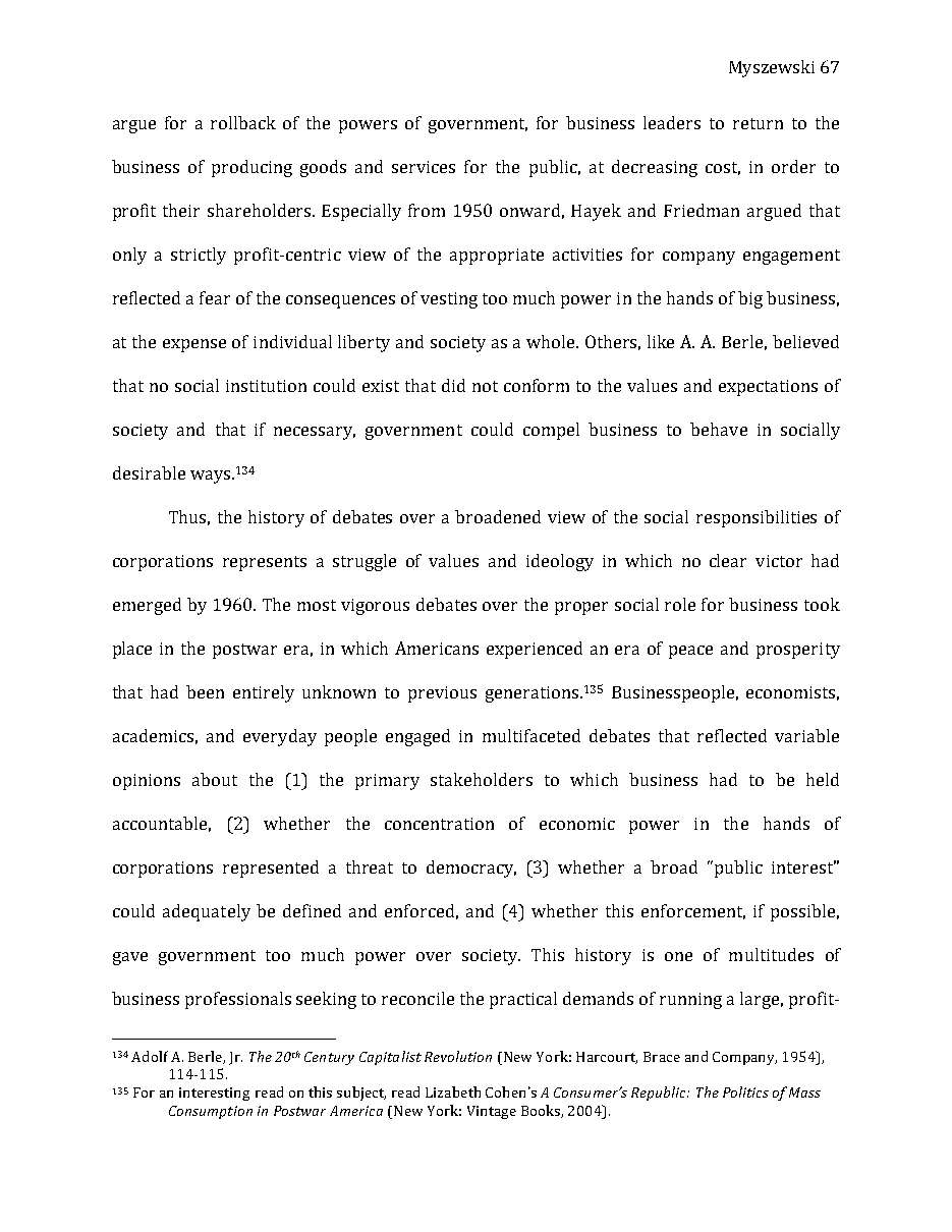 Original page 68 of Responsible Riches: The Intellectual Development of Corporate Social Responsibility, 1920–1960. The complete reading text appears above.
