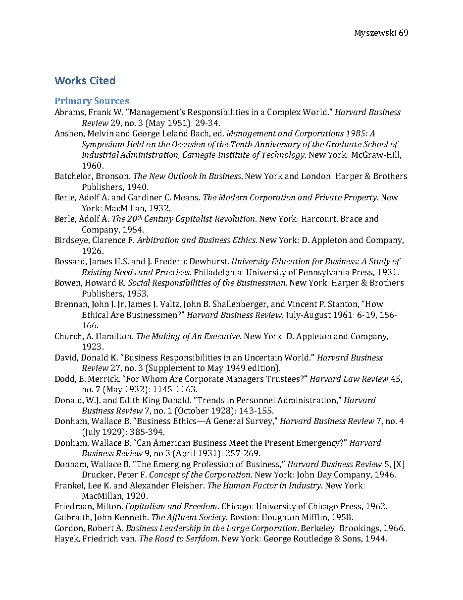 Original page 70 of Responsible Riches: The Intellectual Development of Corporate Social Responsibility, 1920–1960. The complete reading text appears above.